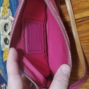 Coach Pink & Leather Baguette